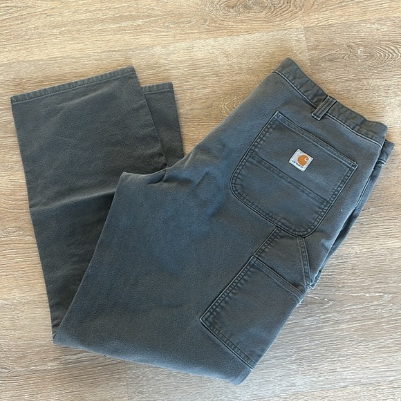 Carhartt double knee relaxed fit characoal gray men’s jeans‎ size 42x34 - Picture 2 of 13
